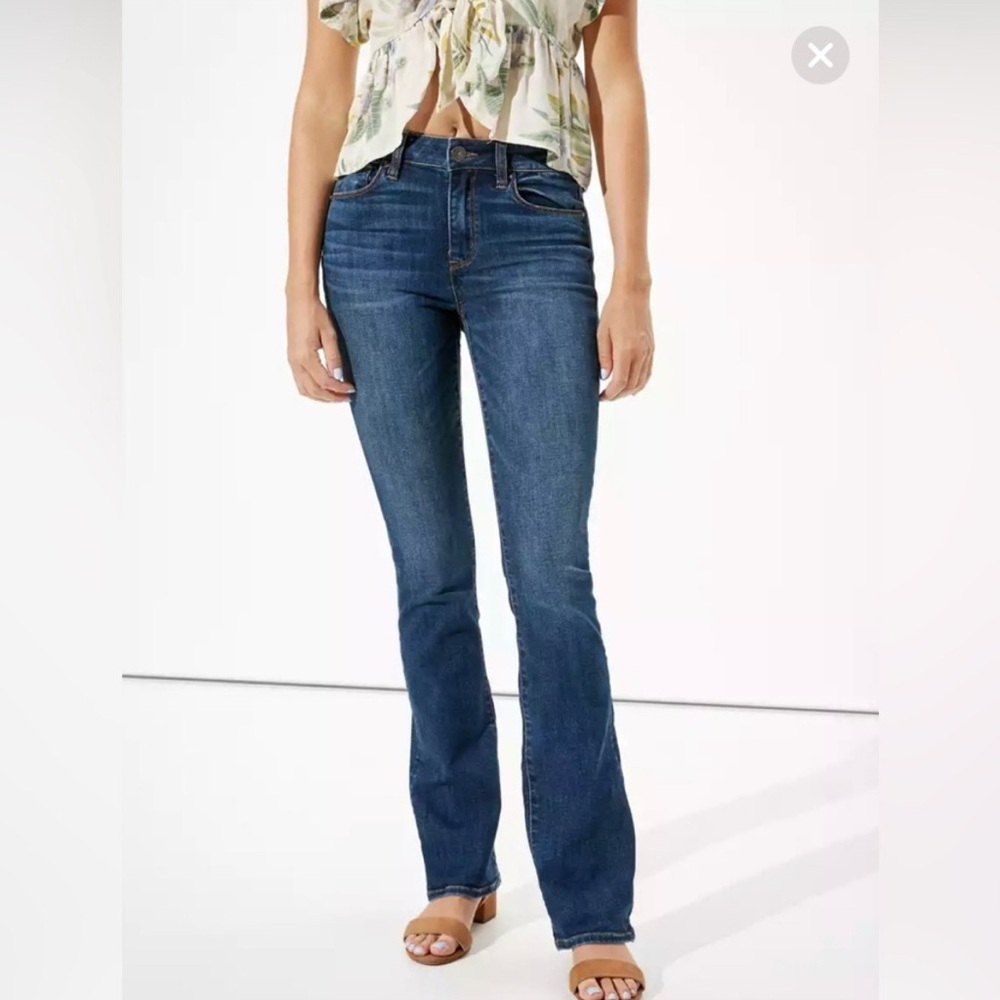 American Eagle skinny kick jeans, long